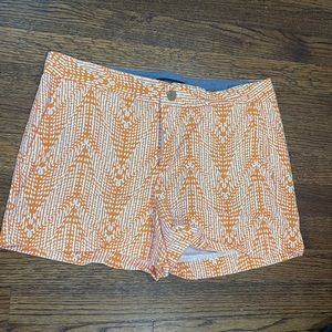 Banana Orange snakeskin print chino shorts